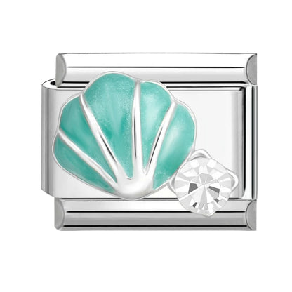 3D Shiny Zircon Sweet Candy Starfish Bow Butterfly Italian Charm Links Fit 9MM Stainless Steel Bracelet Women Jewelry DIY Making
